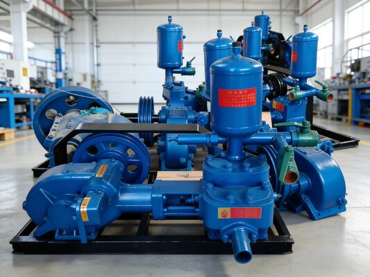 جهاز مضخة الوحدة الأسطوانية الأفقية المتبادلة البستن BW 160 لمعدات ضخ الطين