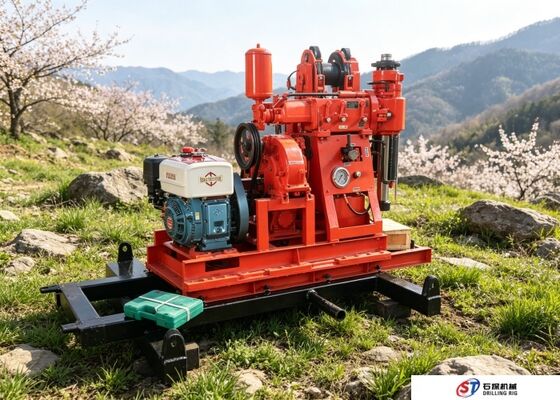 سهولة التشغيل محرك الديزل حفر حفرة آلة XY-1A للاستكشاف