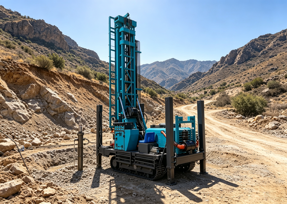 300m / 900foot عمق معدات الحفر الأرضية النيوماتيكية مع 8900 N · M عزم