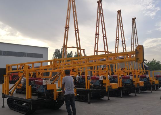جهاز حفر آبار المياه الصغيرة المثبت على الزاحف بطول 100 متر