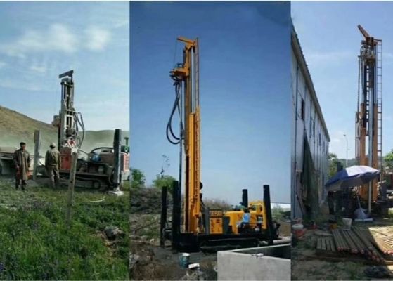 جهاز حفر آبار المياه متعدد الوظائف 400 متر مثبت على الزاحف الهيدروليكي