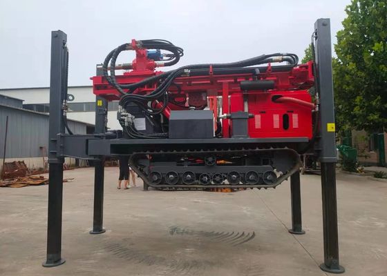جهاز الحفر المثبت على الزاحف St 350 متر 92kw 305mm باللون الأحمر