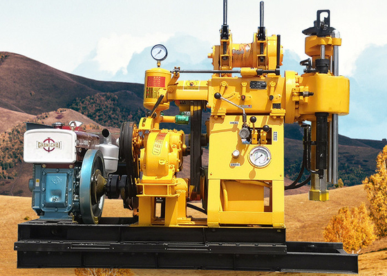 جهاز حفر اختبار التربة XY-1A 150mm مع محرك الديزل 18 HP للاستكشاف